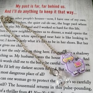 Cute Llama And Crystal Handcrafted Chain Bookmark
